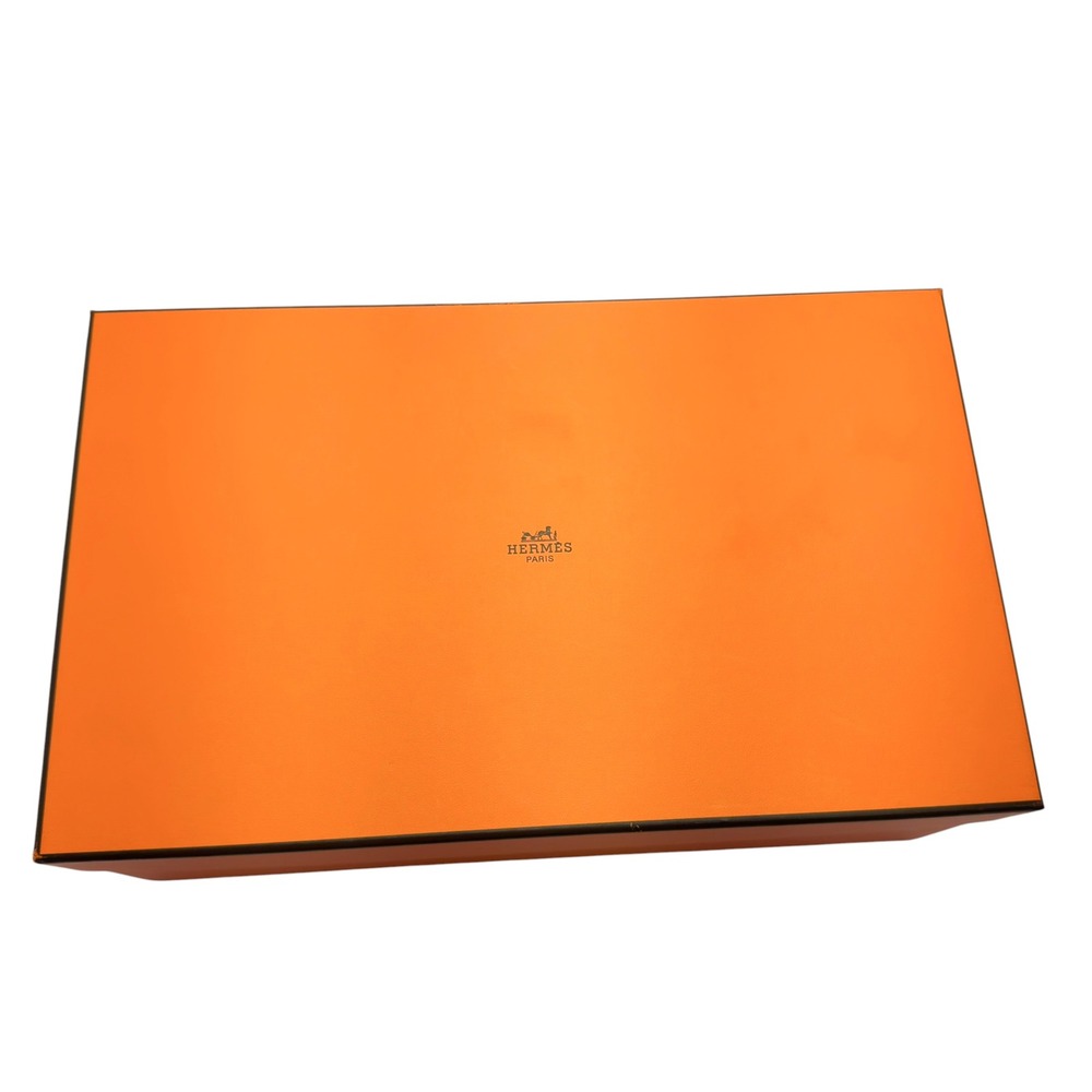 Hermes Paris Empty Shoe Storage Box Orange Large Rectangular Luxury Decor